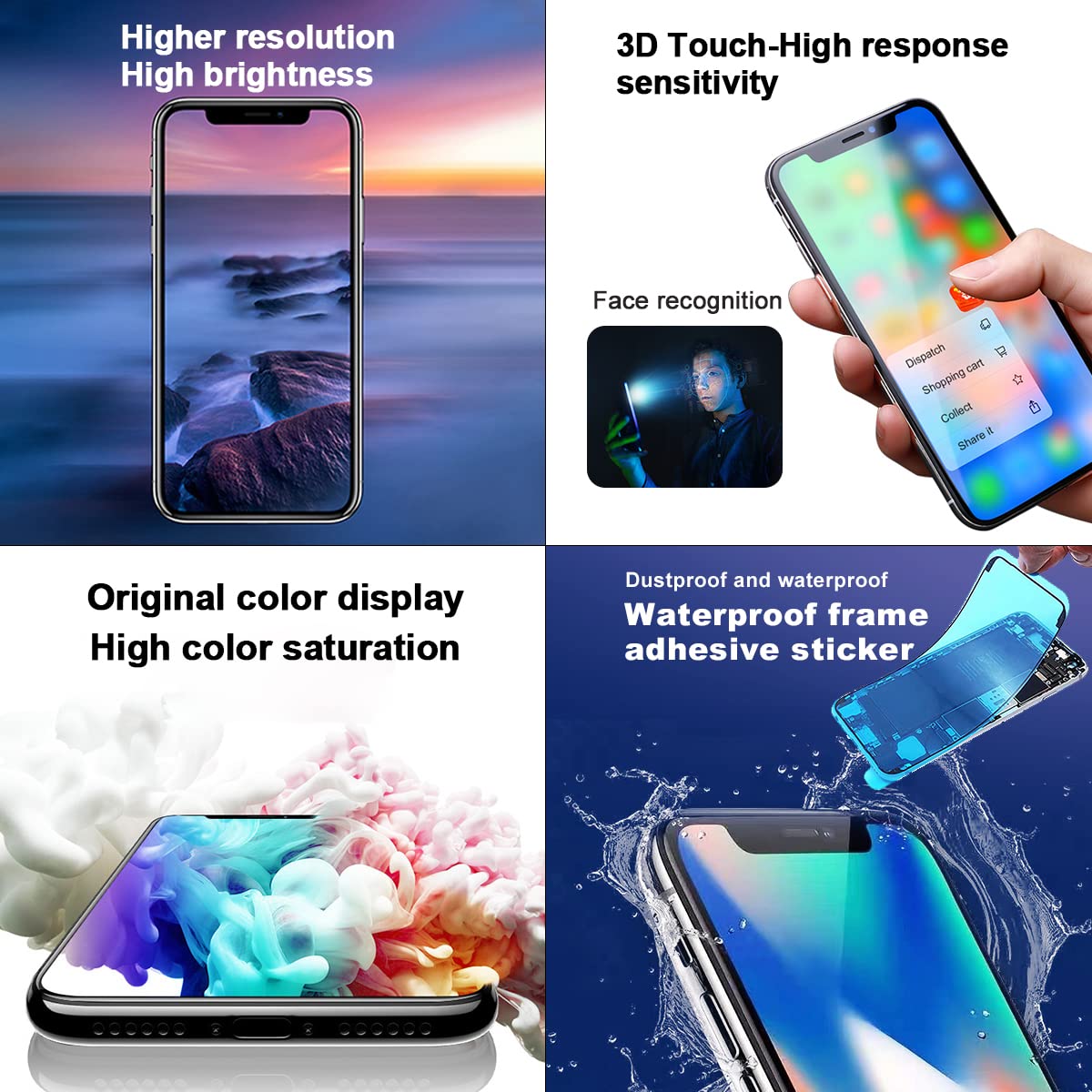 Efaithfix For Iphone 11 Lcd Screen Replacement 6.1 Inch Frame Assembly Lcd Display And 3D Touch Screen Digitizer With Repair Too